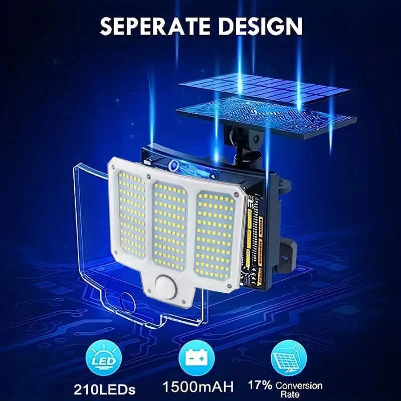 210LED Super Bright Motion Sensor Solar Strong Power LED Garden Wall Lamp DailySale