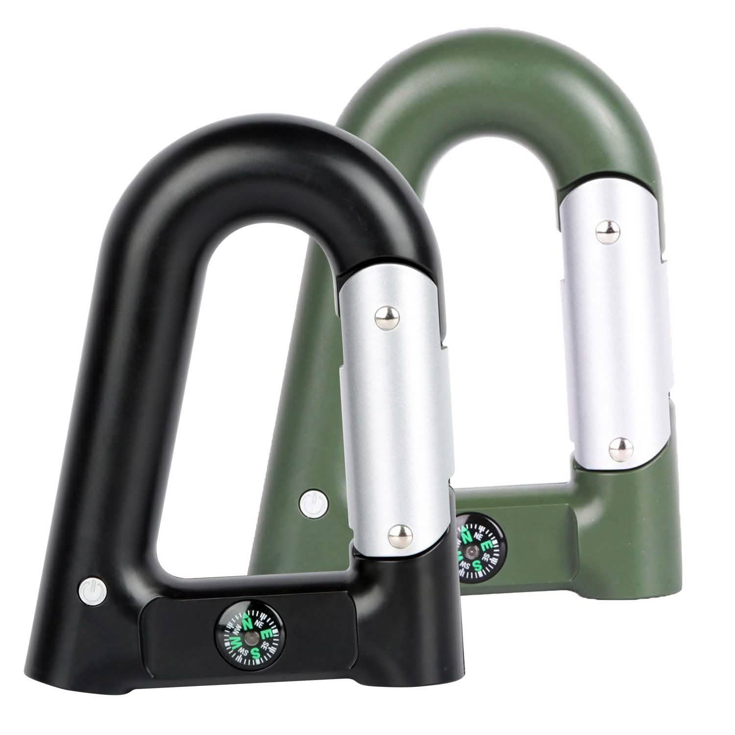 2200 mAh Powerbank with Emergency Flashlight Compass Carabiner-Shaped DailySale