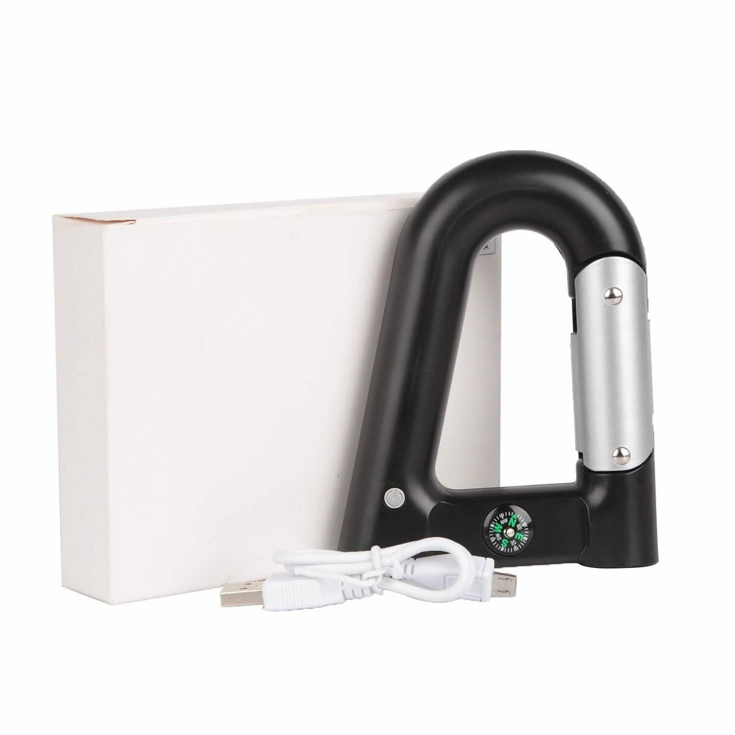 2200 mAh Powerbank with Emergency Flashlight Compass Carabiner-Shaped DailySale