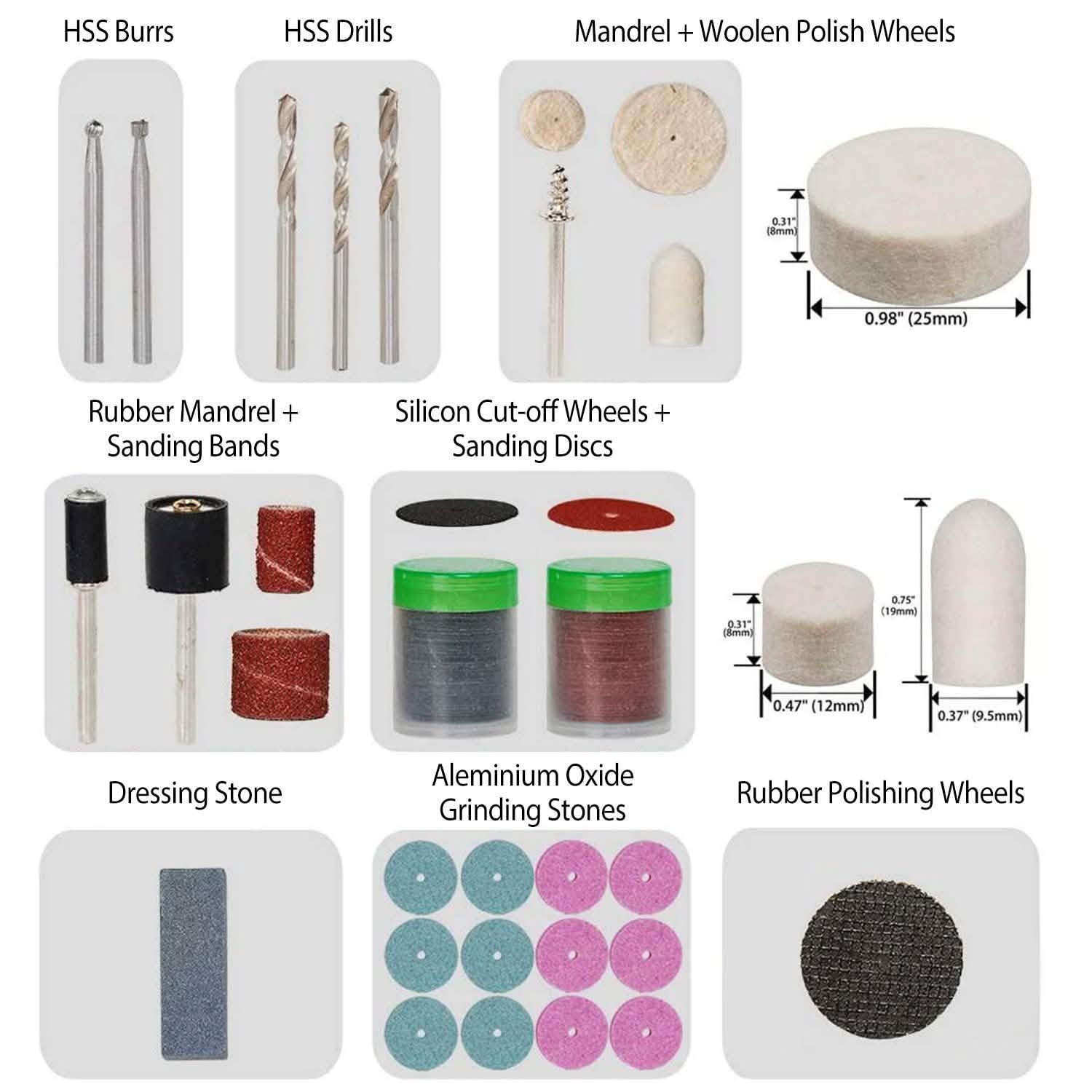 228-Piece: Rotary Dremel Accessory Tool Kit DailySale