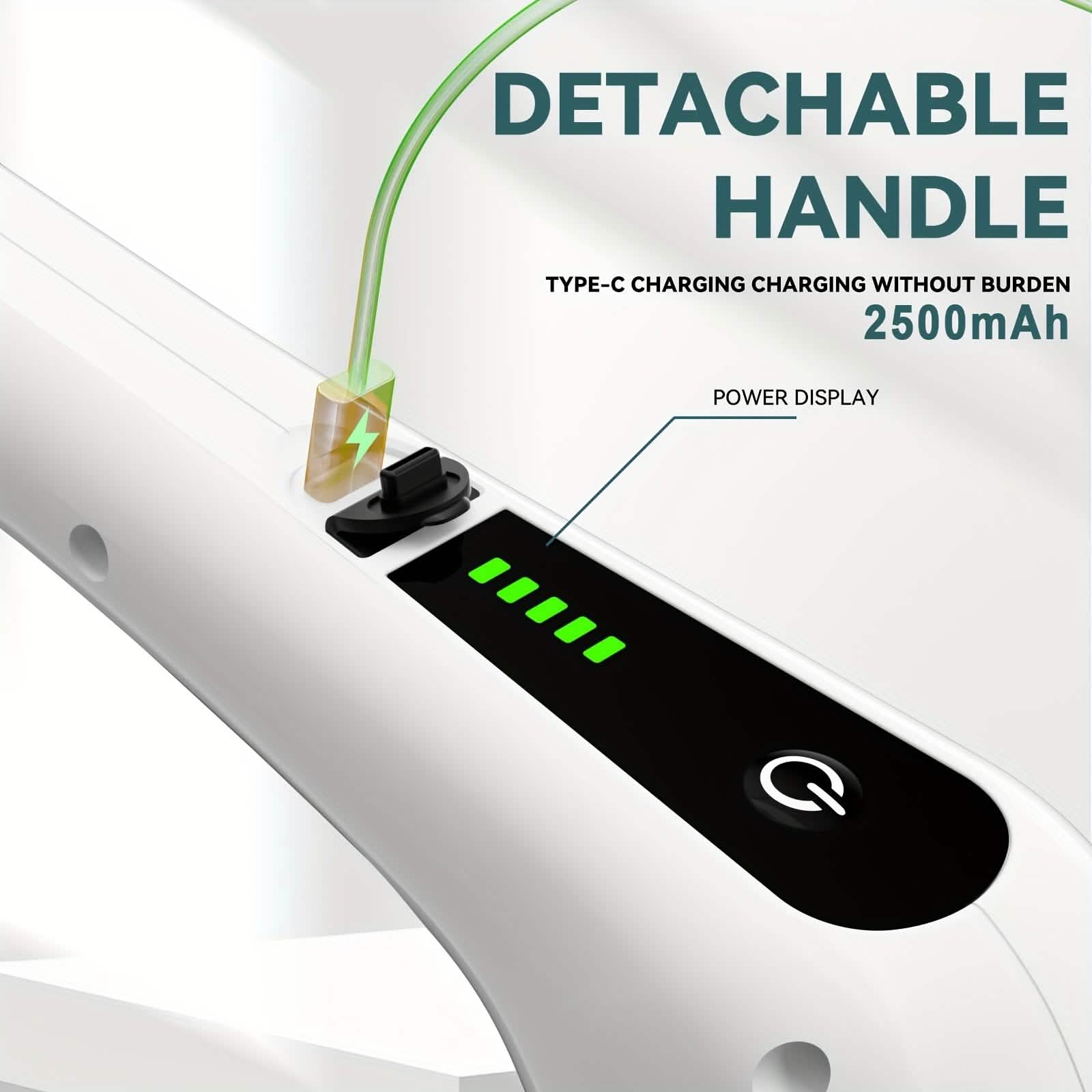 Electric Rotary Scrubber with Replaceable 8 Brush Heads and Adjustable Extension Handle DailySale