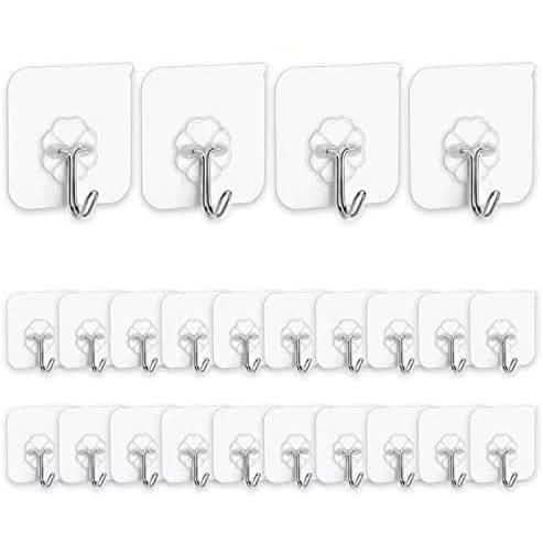 24-Pack: Adhesive Hooks Kitchen Wall Hooks DailySale