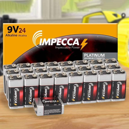 24-Pack: Impecca Alkaline 9-Volt 6LR61 Platinum Batteries DailySale