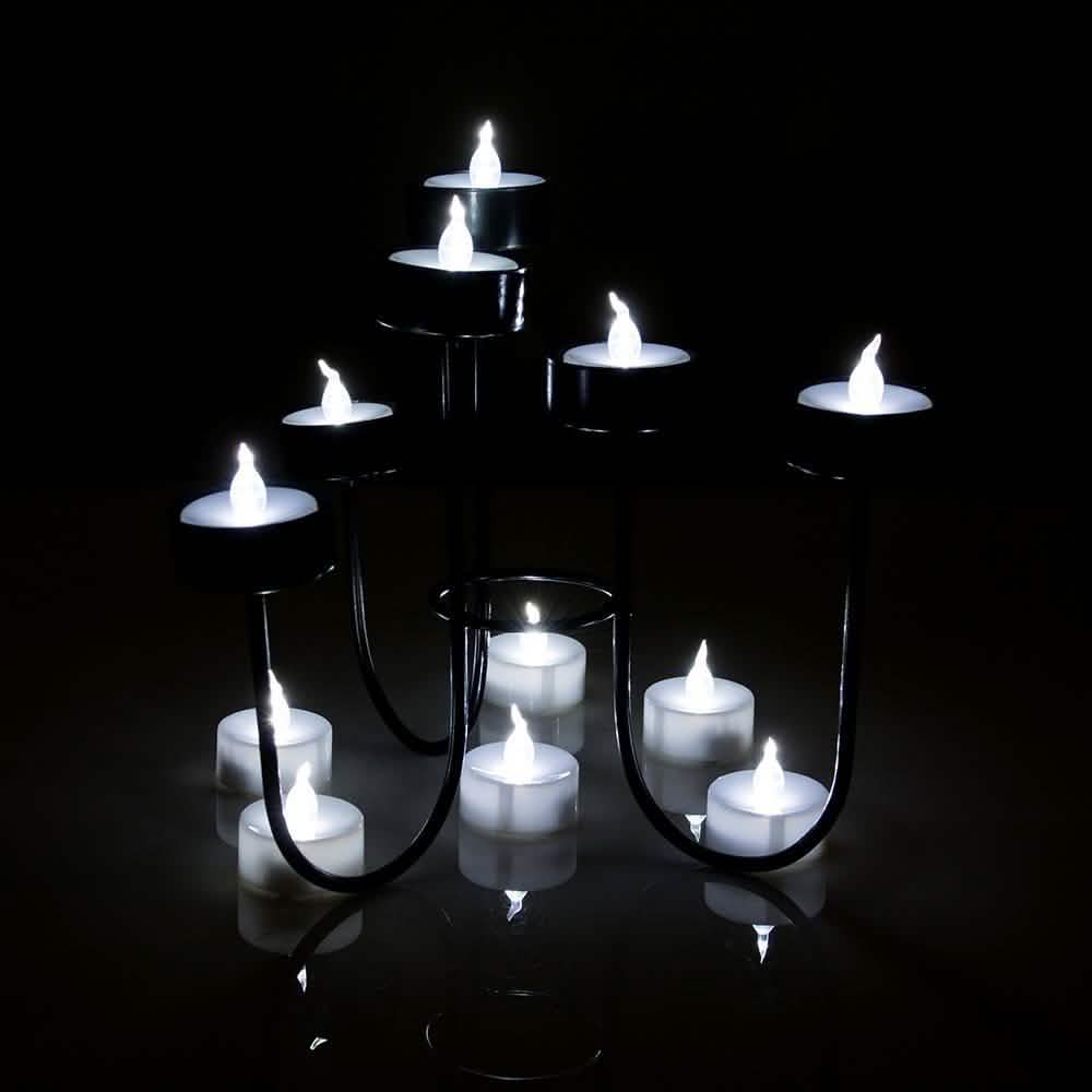 24-Pack: White LED Tealight Timer Candles Battery Operated Flameless Smokeless DailySale
