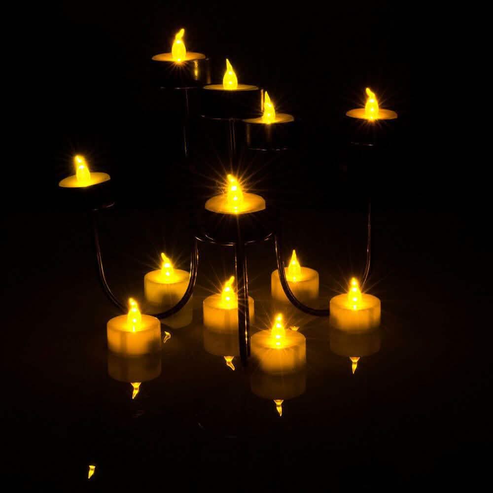 24-Piece: LED Flameless Tealight Smokeless Flickering Candles DailySale