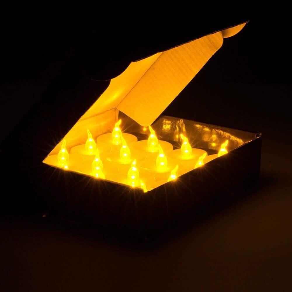 24-Piece: LED Flameless Tealight Smokeless Flickering Candles DailySale