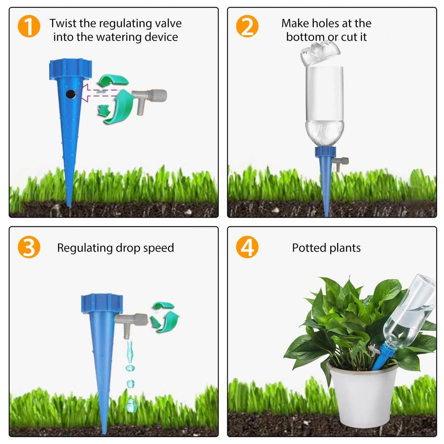 24-Piece: Plant Watering Spikes Self Watering Device DailySale