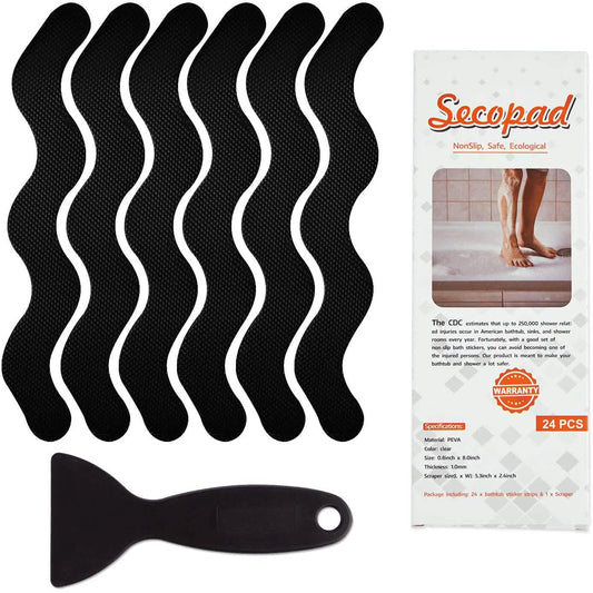 24-Piece: Safe Tub Strips Adhesive Non-Slip Shower Stickers Set DailySale