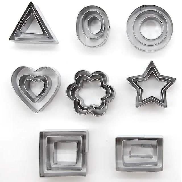24-Piece: Stainless Steel Cookie Cutters Set DailySale