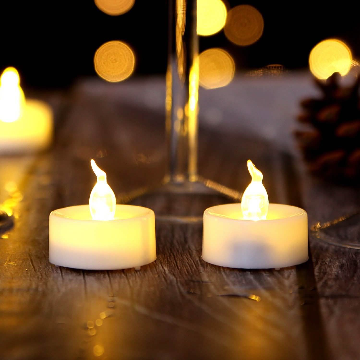 24-Piece: Warm White LED Tealight Candles DailySale