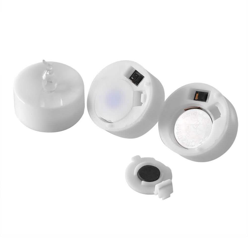 24-Pieces: Cool White LED Flameless Tealight Smokeless Timer Candles DailySale
