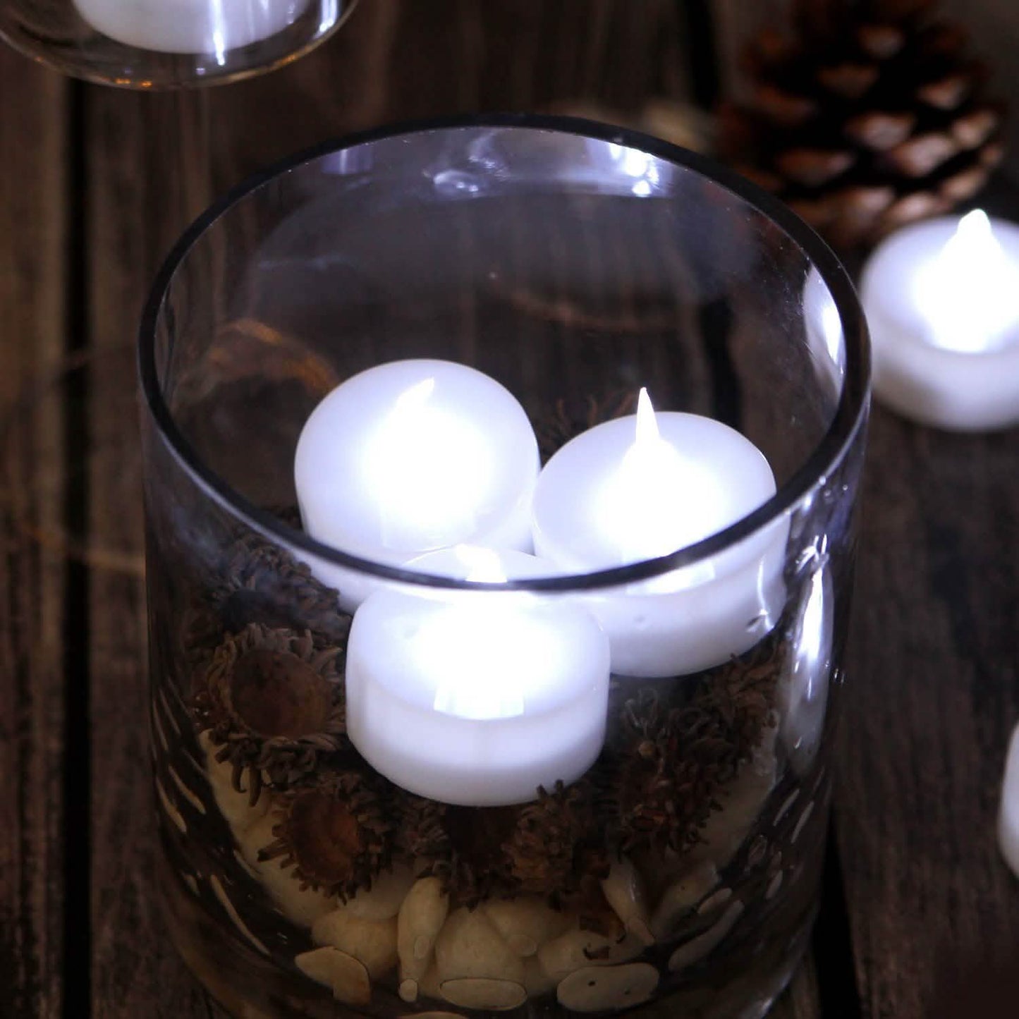 24-Pieces: Cool White LED Flameless Tealight Smokeless Timer Candles DailySale
