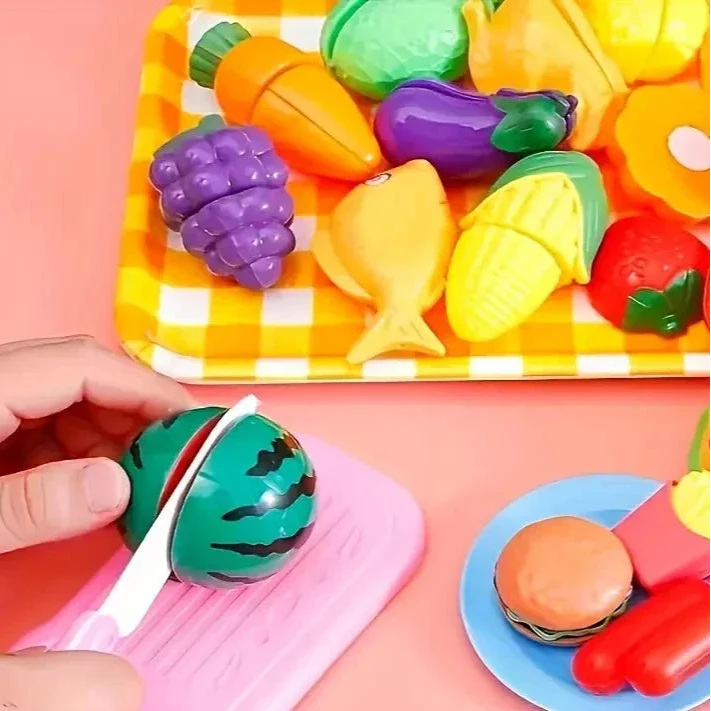 24-Pieces: Fun Food Cutting, Fruit and Vegetable Toys DailySale