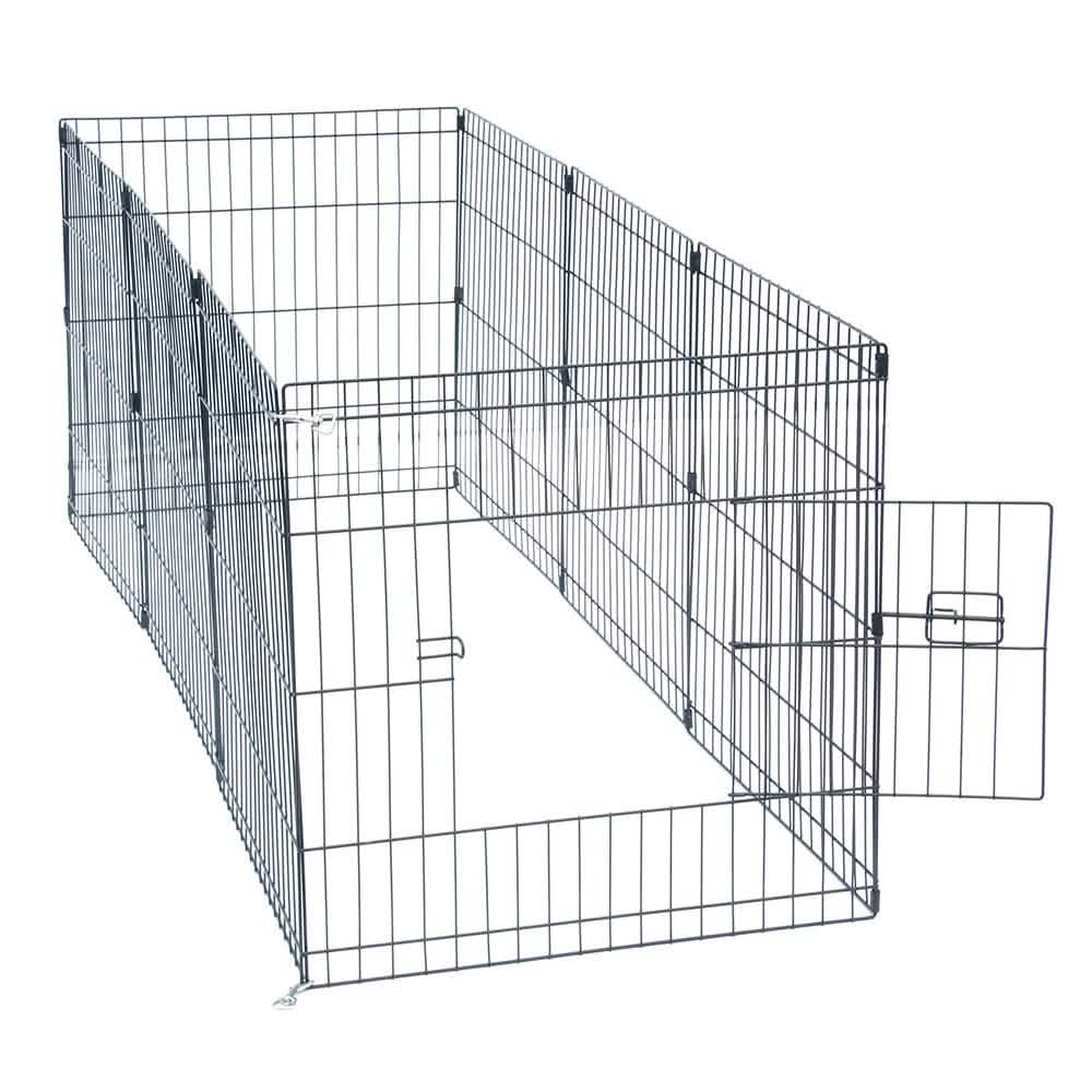 24" Tall Wire Fence 8 Panel Pet Folding Metal Play Pen DailySale