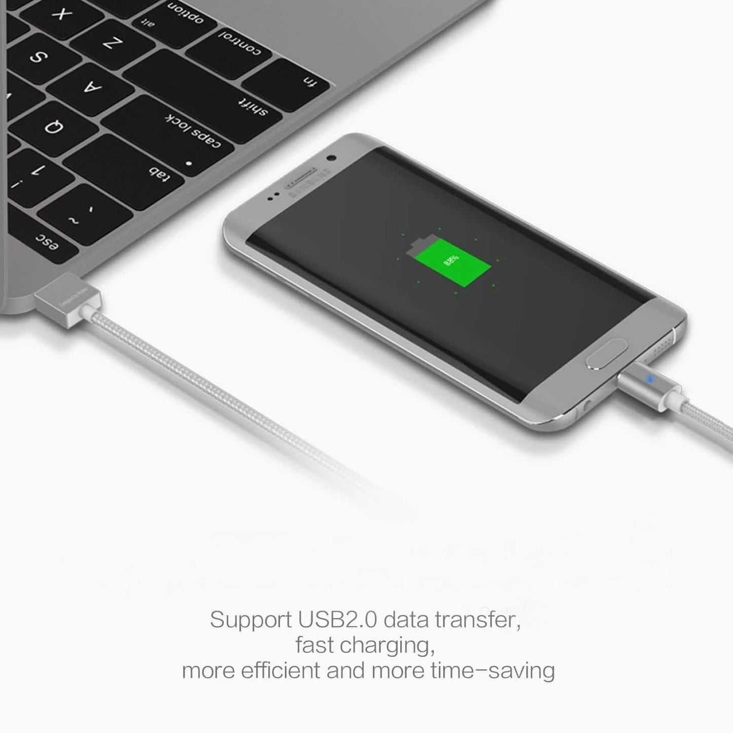 (2.4A) Magnetic Micro USB Sync Data Charging Cable DailySale