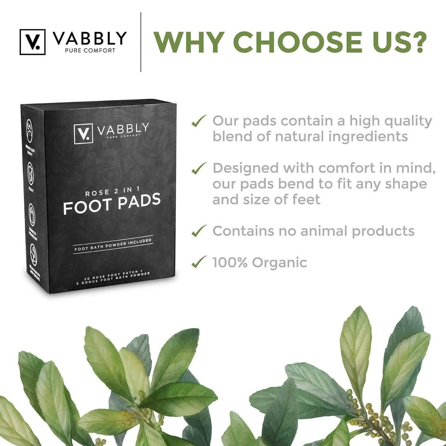 25-Pack: Rose Aroma Bamboo Vinegar Foot Pads with Herbal Foot Bath Powder DailySale