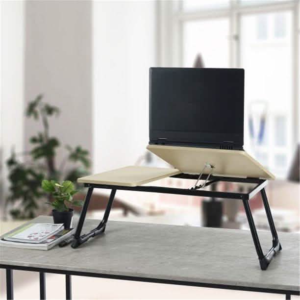 26" Foldable Laptop Desk Pella Oak Wood DailySale
