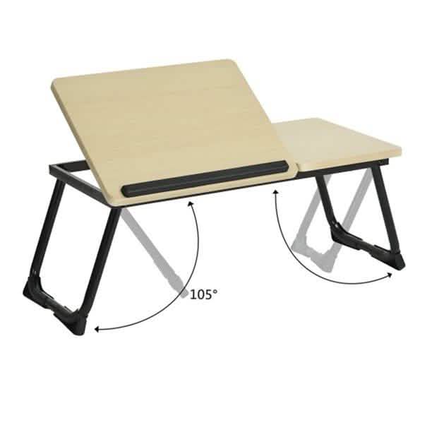 26" Foldable Laptop Desk Pella Oak Wood DailySale