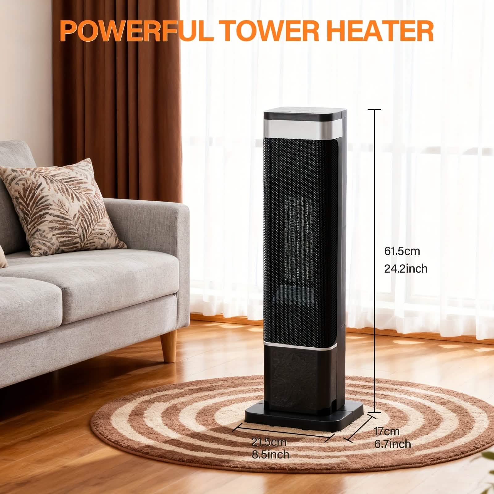 Portable Electric Space Heater with Remote & Thermostat DailySale