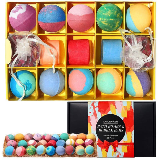 28-Piece: Bath Bombs and Bubble Bars Set DailySale