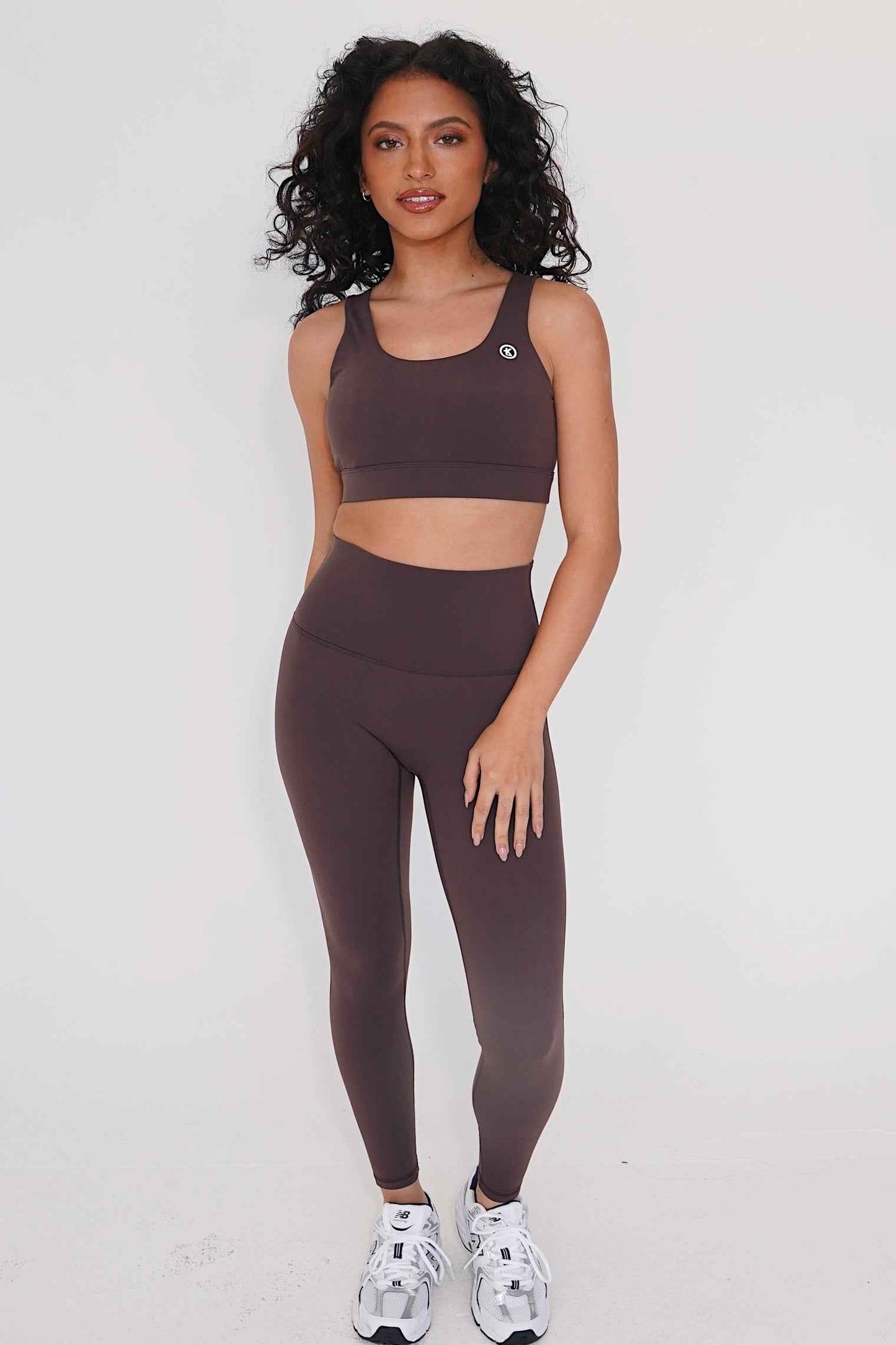 I am Beautifully Radiant Quick Dry Coffee Sports Bra