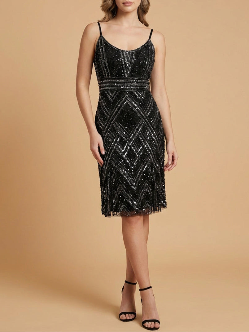 Lara 28860 - Beaded Flounce Dress Lara New York