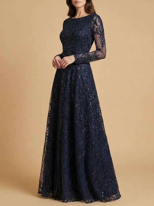 Long Sleeve High Neck Gown | 28904 Lara New York