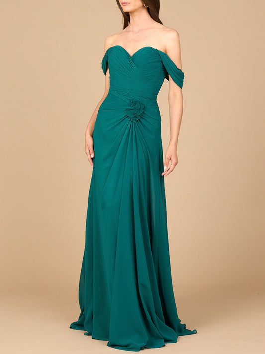 Off Shoulder Chiffon Dress Lara New York