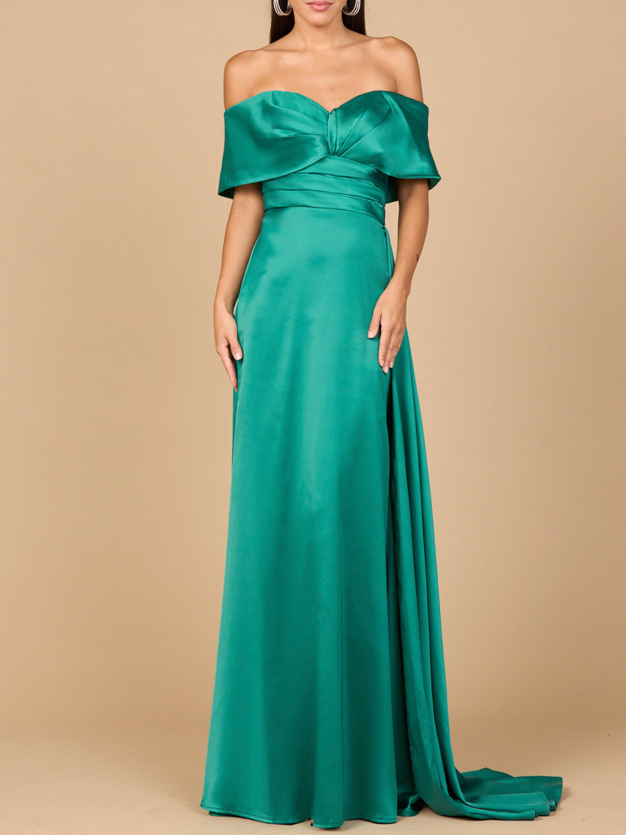 Off Shoulder Satin Dress Lara New York