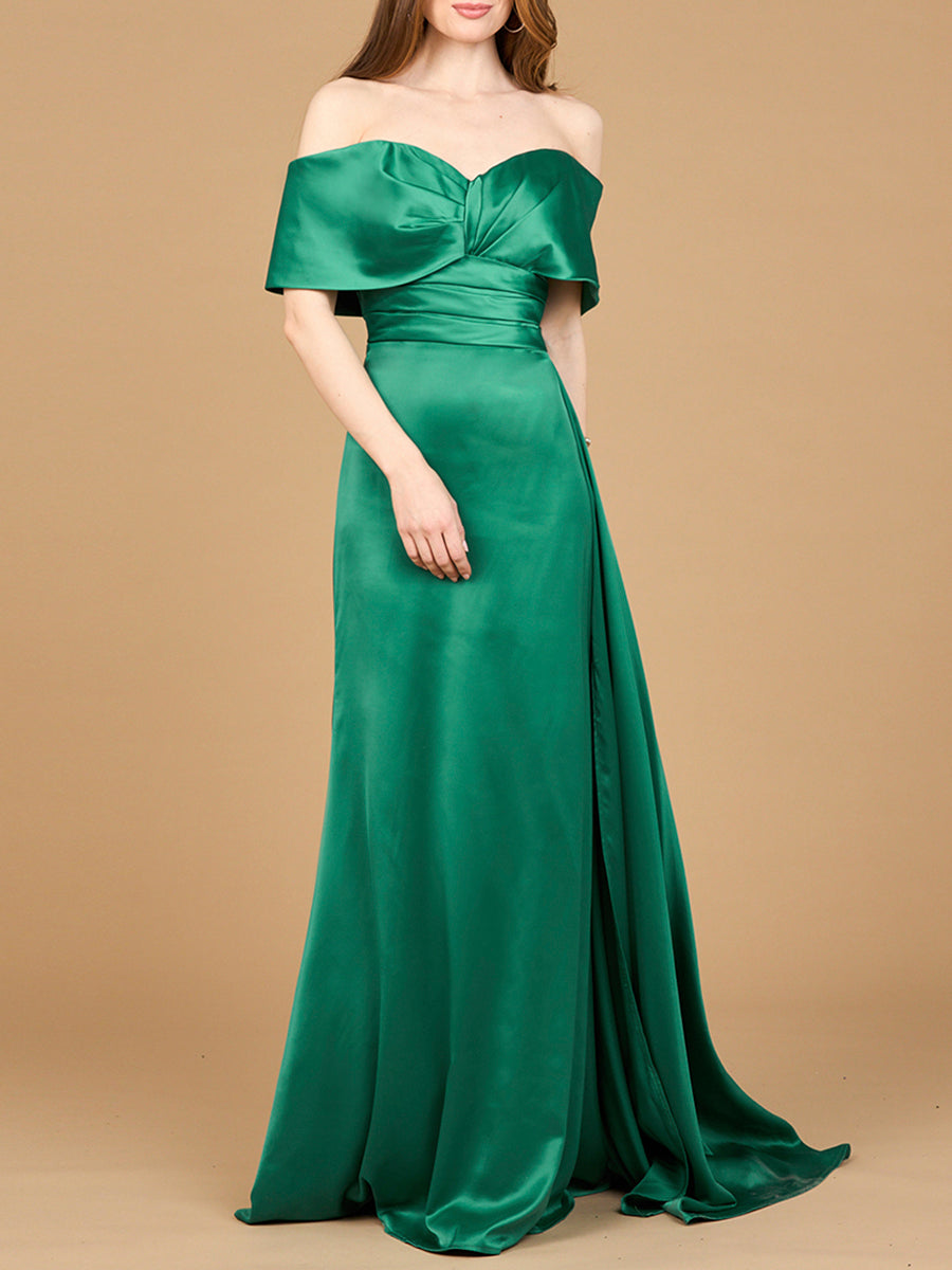 Off Shoulder Satin Dress Lara New York