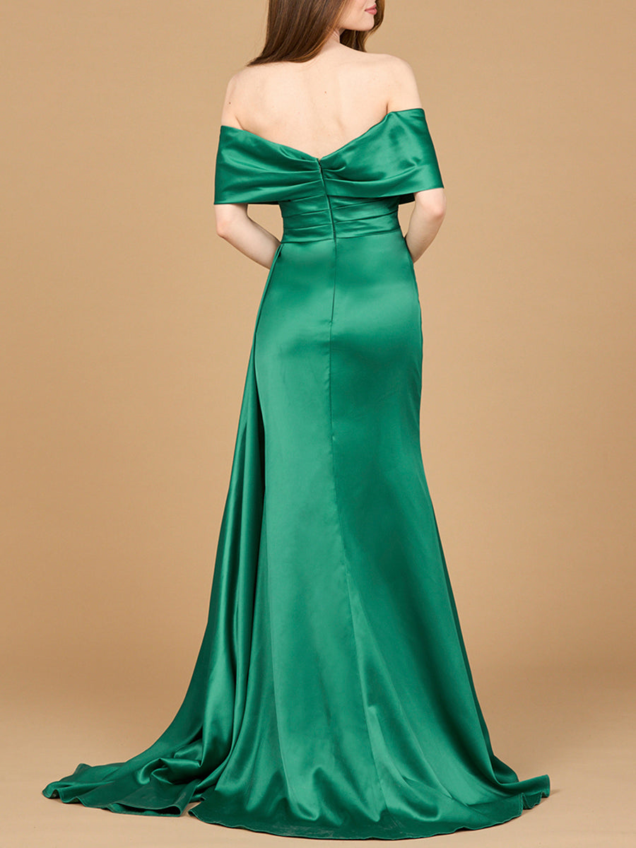 Off Shoulder Satin Dress Lara New York