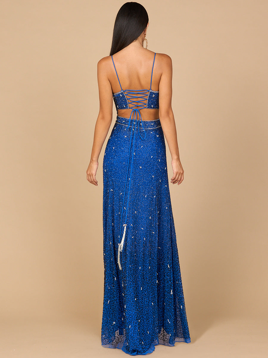 Ombre Beaded Gown  - OUTLET Lara New York