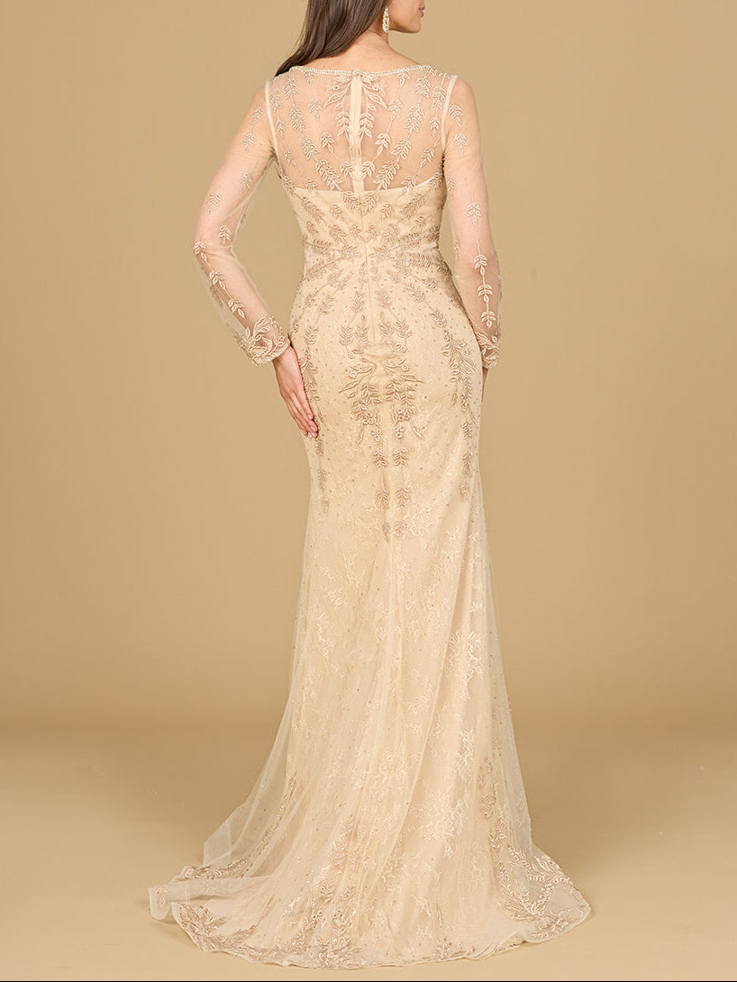 Long Sleeve Lace Mermaid Gown Lara New York
