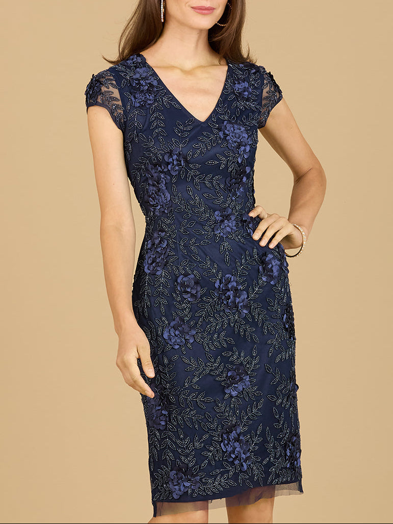 Cap Sleeve Embellished Dress Lara New York