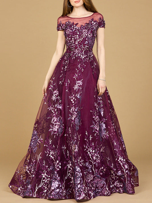 Lara 29619 - Beautiful Lace Applique A-line Ball Gown Lara New York