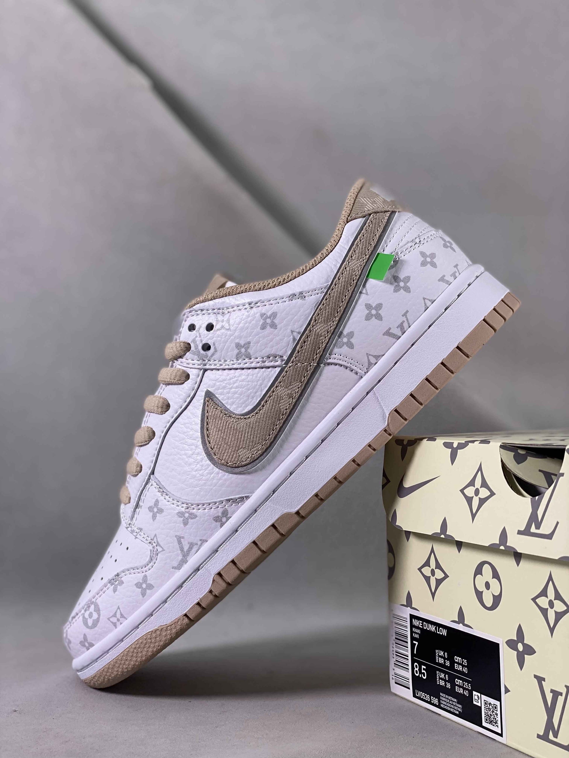 Custom SB Dunk Low x Monogram LV0526 596 SneakerNational