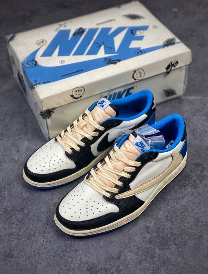 Custom Fragment x Travis Scott x Air Jordan 1 Low DM7866 140 SneakerNational