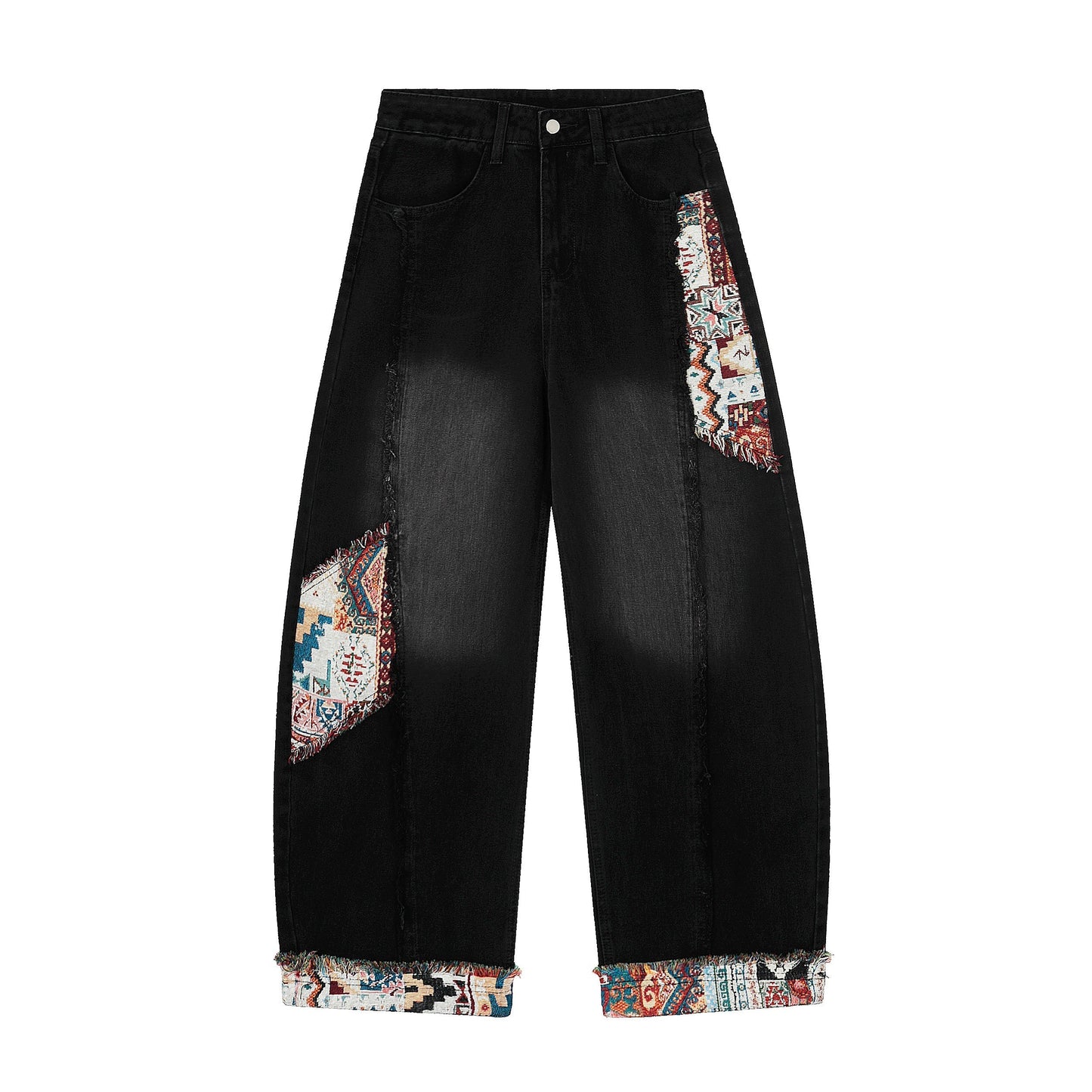 Patch Dream Washed Rose Jeans - Tapestry Patchwork Luxury Denim | LuxuryUrbanwear - Luxuryurbanwear