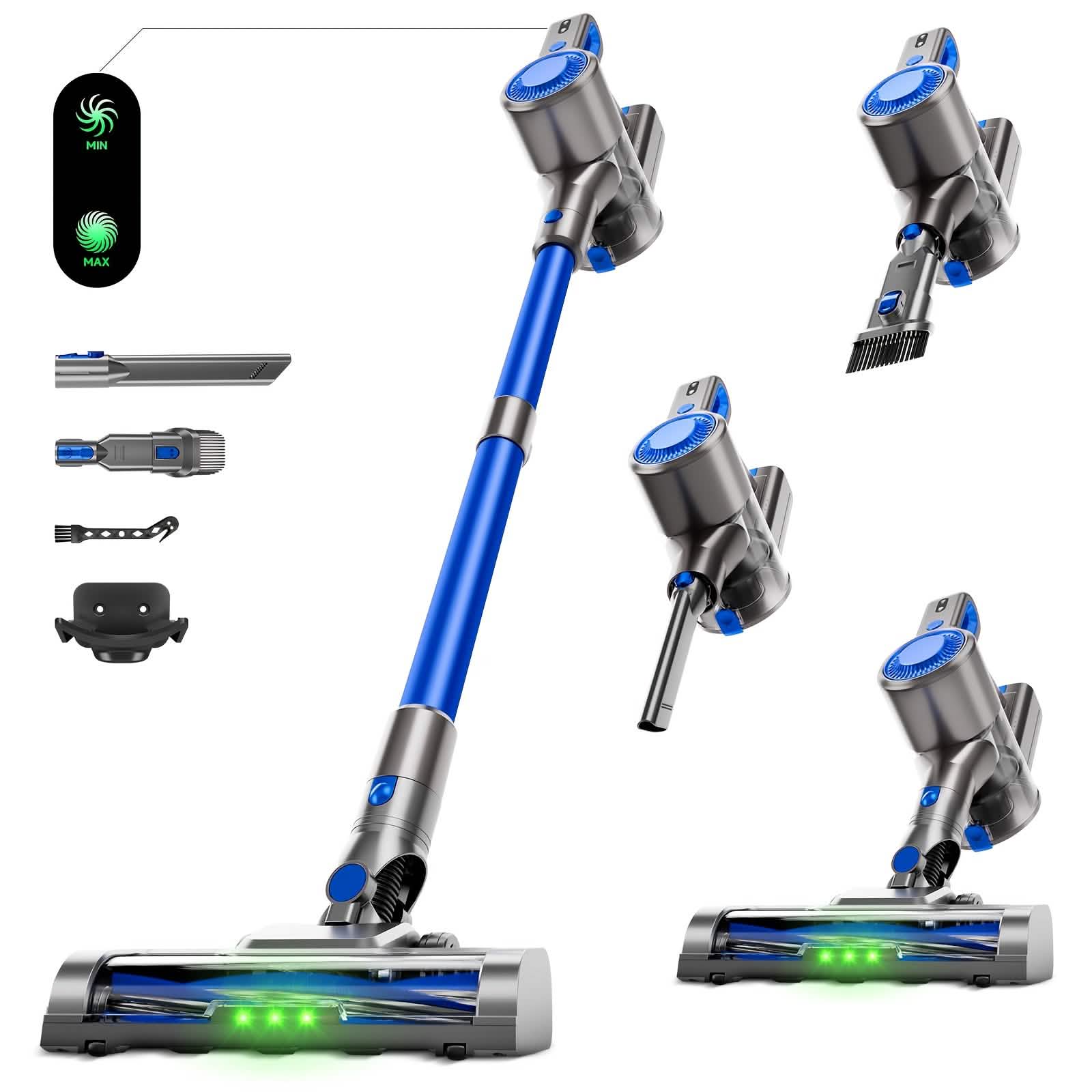 Cordless Vacuum Cleaner with LED Light & Removable Battery DailySale