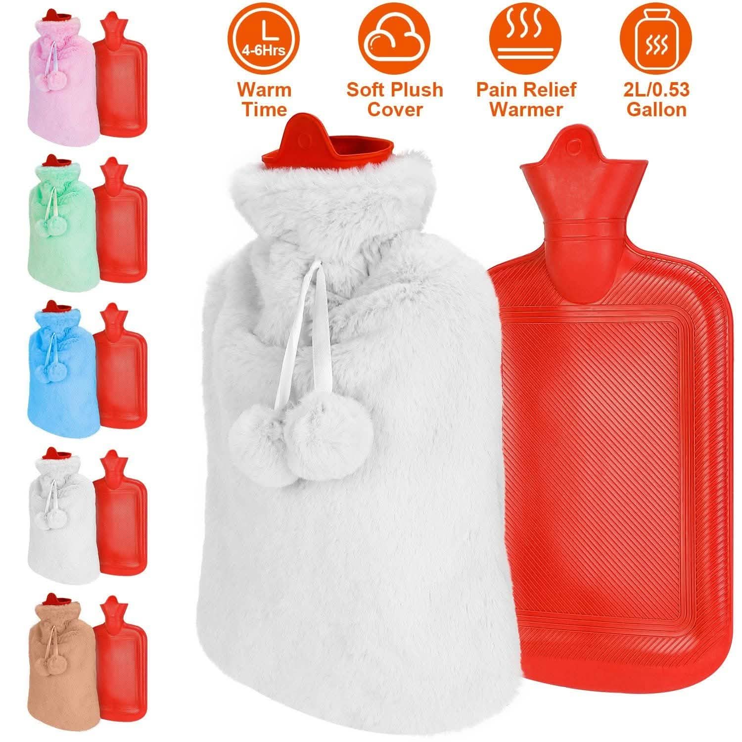 2L Hot Water Bottle with Plush Cover DailySale