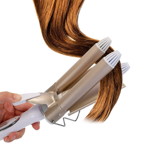 3-Barrel Curling Iron Wand Electric Hair Curler 1" Triple Hair Waver DailySale
