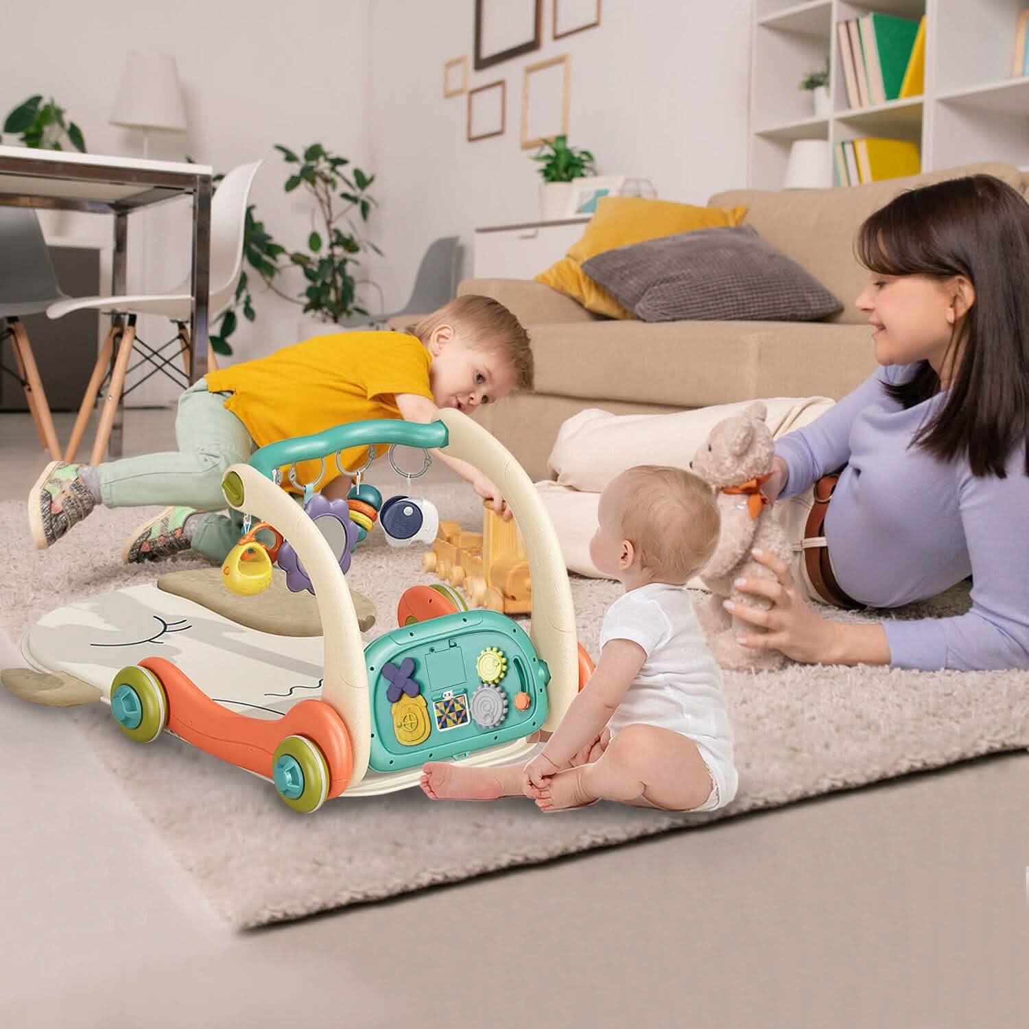 3-in-1 Baby Gym Playmat with Learning Walker for 0-12 Months Old DailySale
