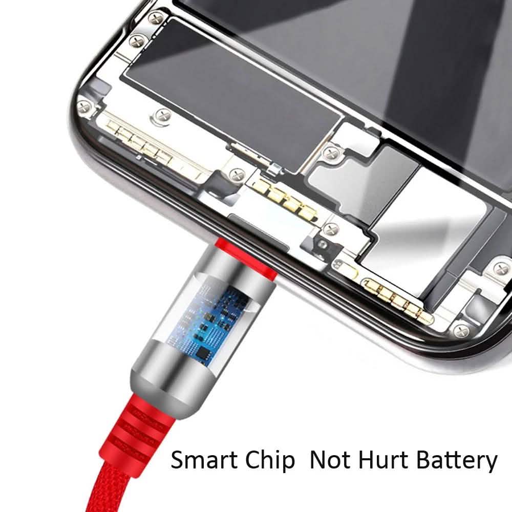 3-In-1 Charging Cable USB to Micro USB + Type C + Lightning Charging Cable Fast Charging DailySale
