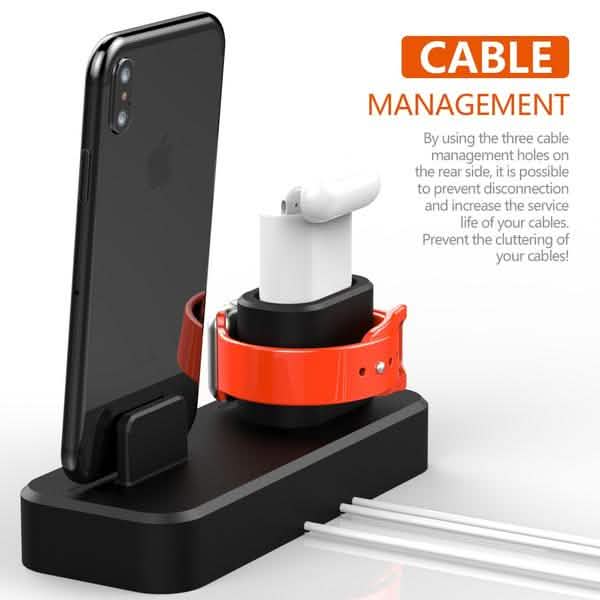 3-in-1 Charging Station Silicone for Apple Watch, Airpods, and iPhone DailySale