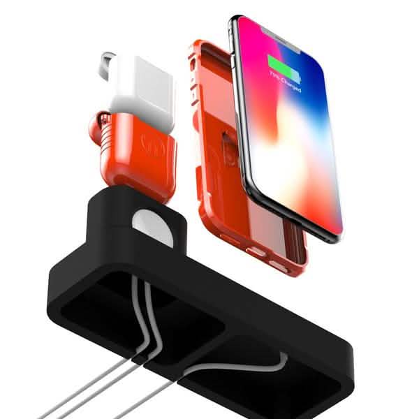 3-in-1 Charging Station Silicone for Apple Watch, Airpods, and iPhone DailySale