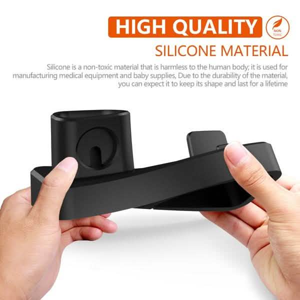 3-in-1 Charging Station Silicone for Apple Watch, Airpods, and iPhone DailySale