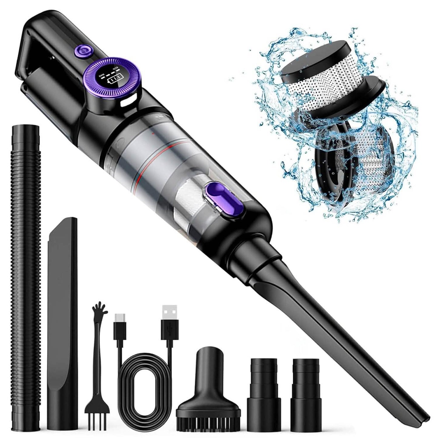 3-in-1 Handheld Cordless Car Vacuum Cleaner DailySale