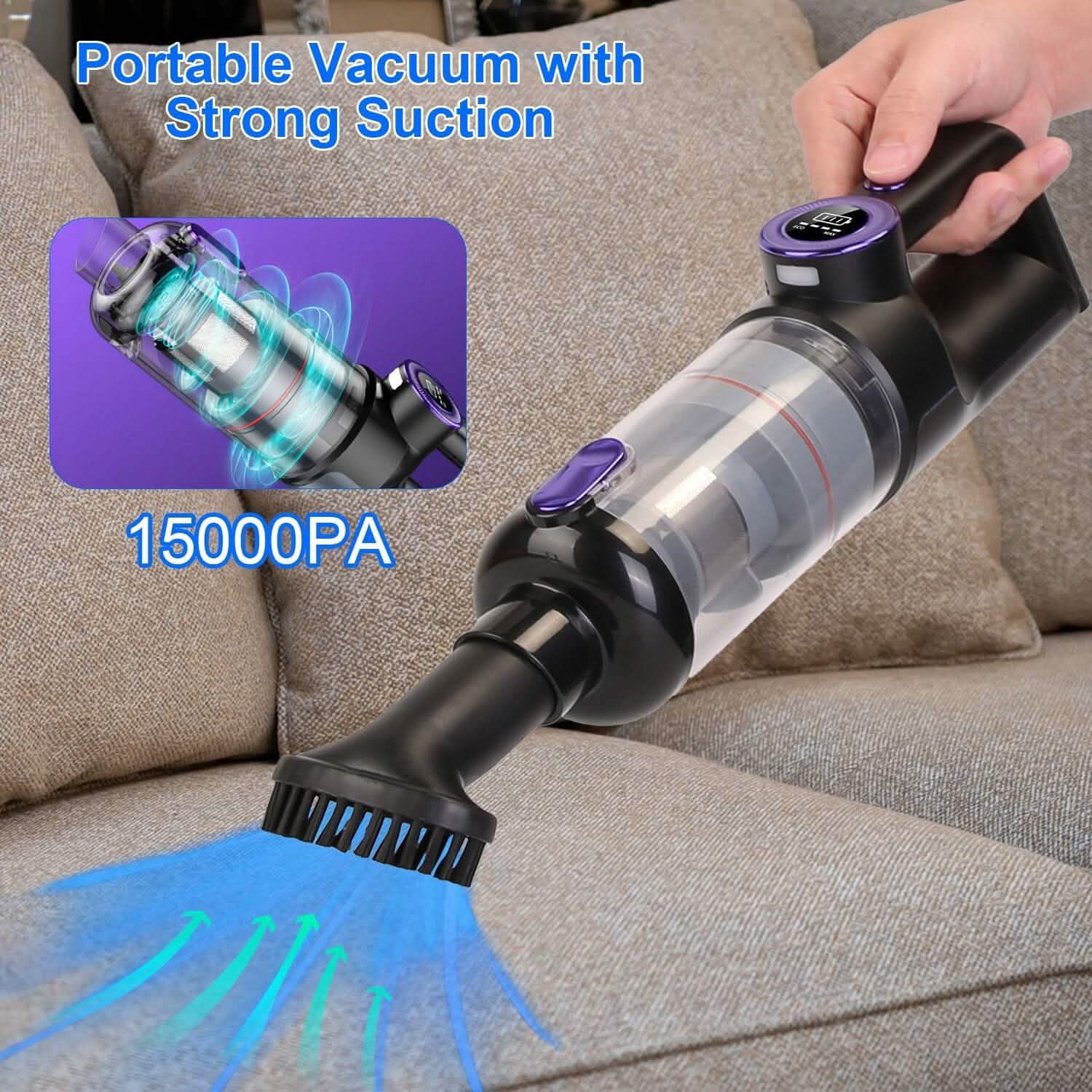 3-in-1 Handheld Cordless Car Vacuum Cleaner DailySale