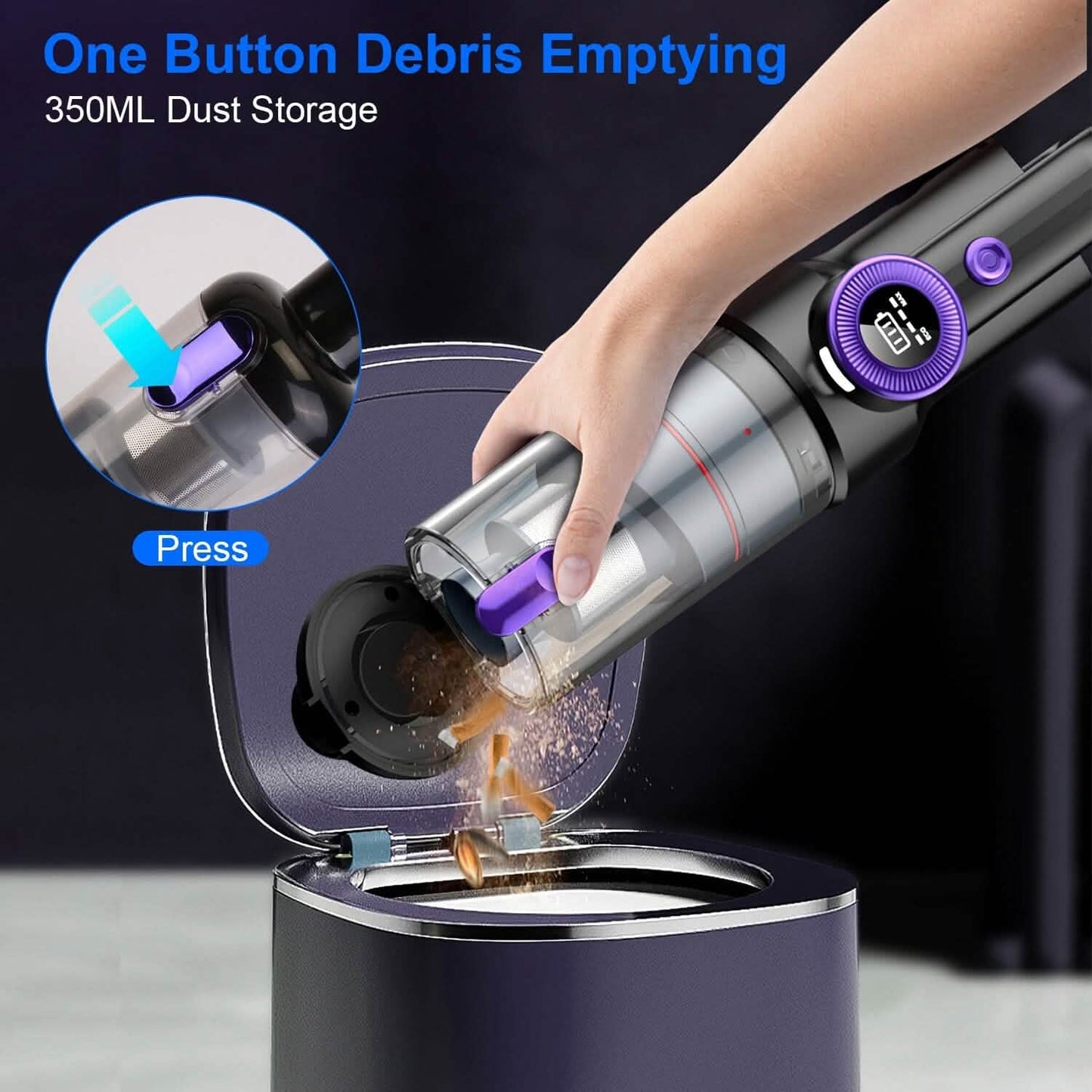 3-in-1 Handheld Cordless Car Vacuum Cleaner DailySale