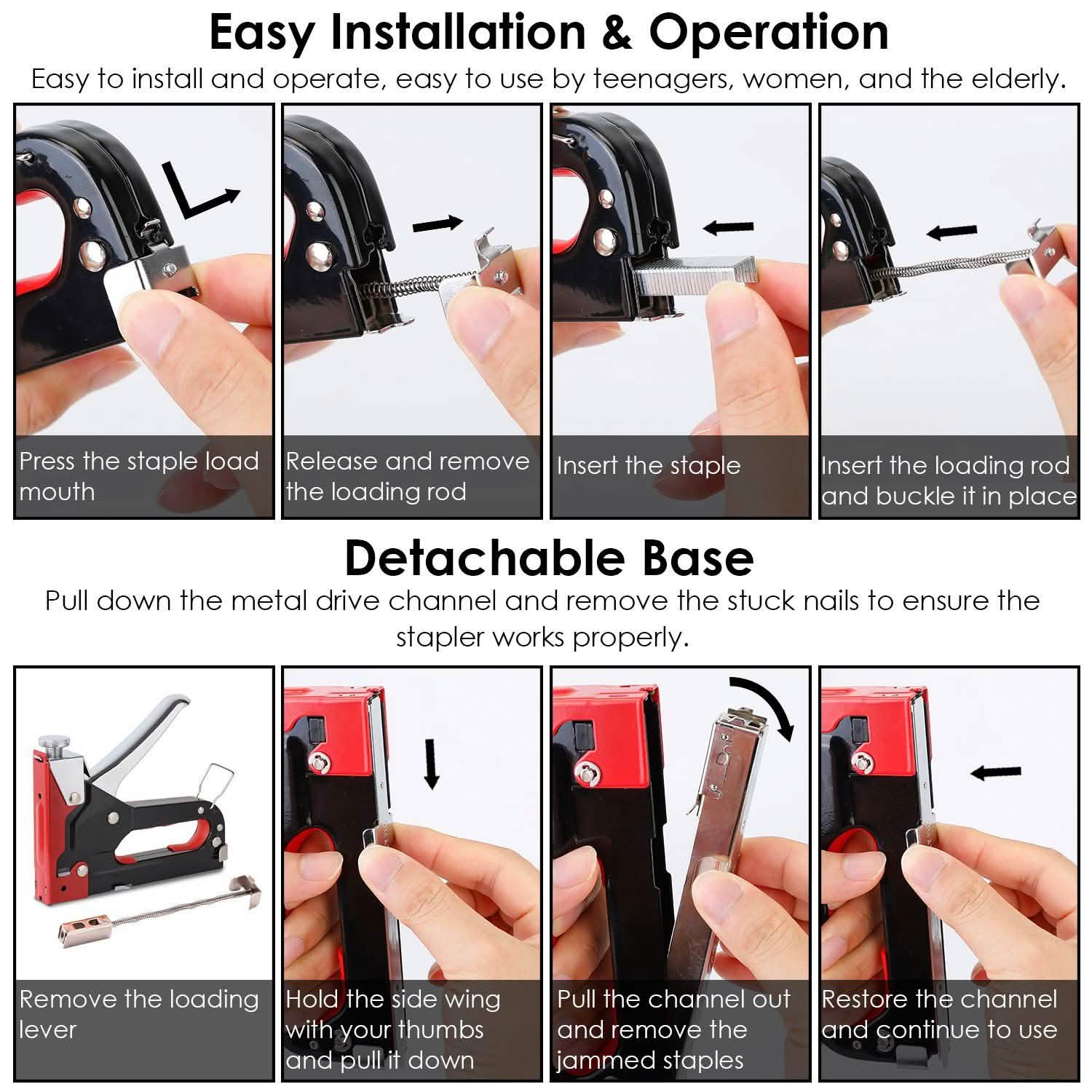 3-in-1 Heavy Duty Manual Nail Stapler Kit DailySale